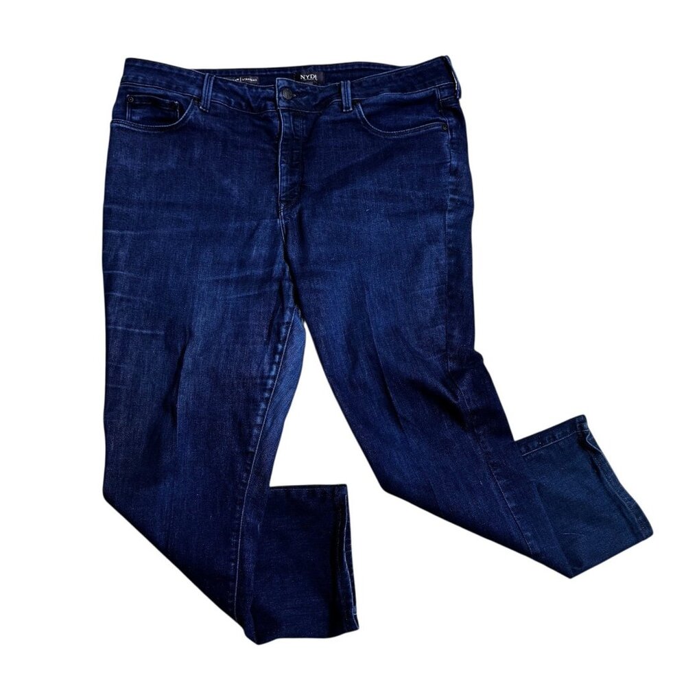 NYDJ Navy Blue size 18W Marilyn Straight leg lift and Tuck 5 pockets